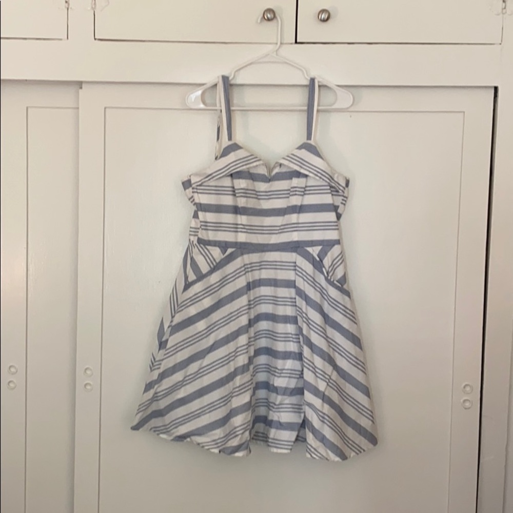 Pinstriped dress with pockets